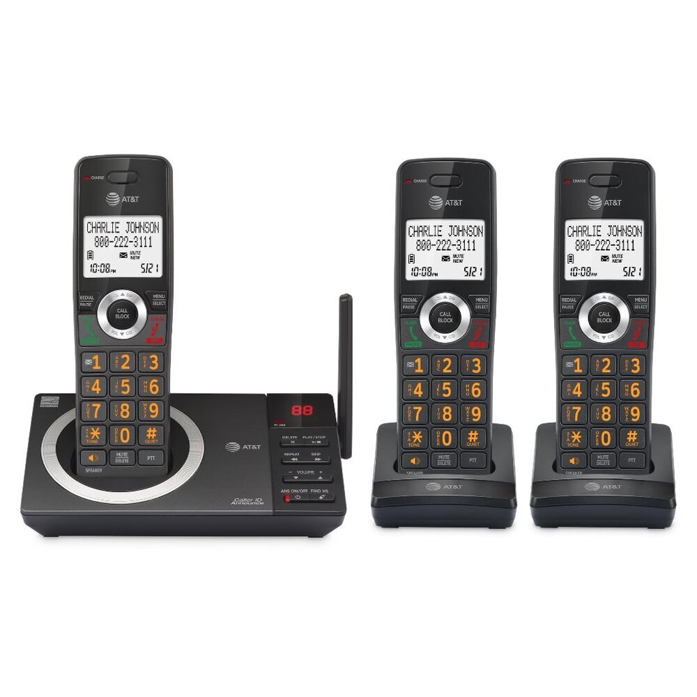 AT&T CL82318 3 Handset  Answering Machine Large Display  Smart Call Blocker